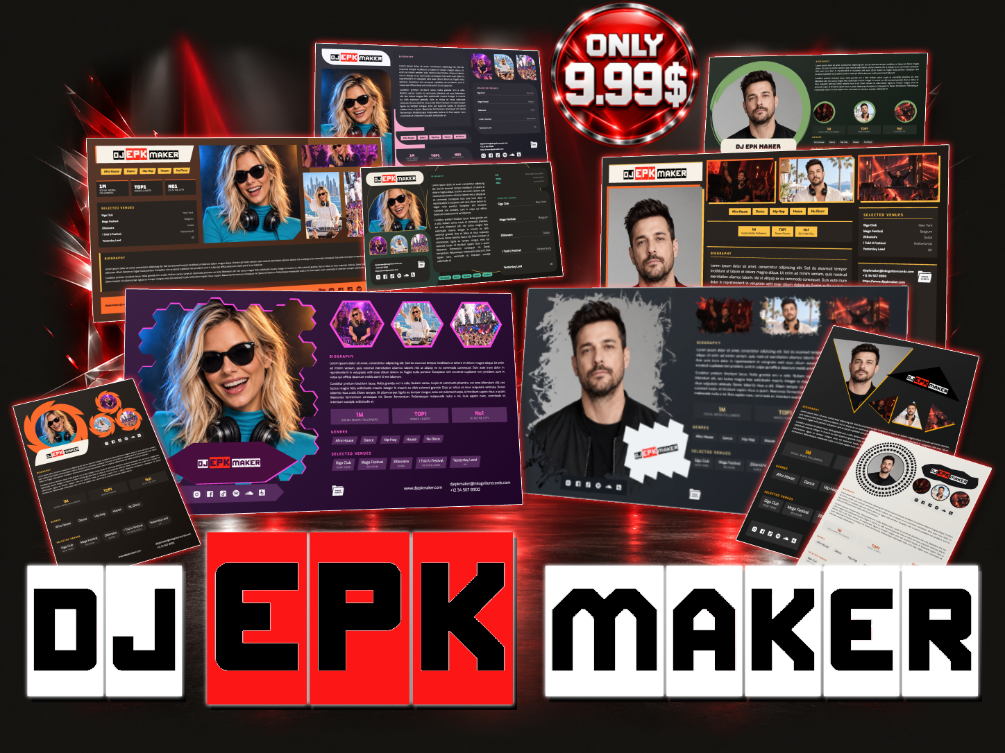 See DJ press kit PDF examples to create a professional EPK for booking pitches.